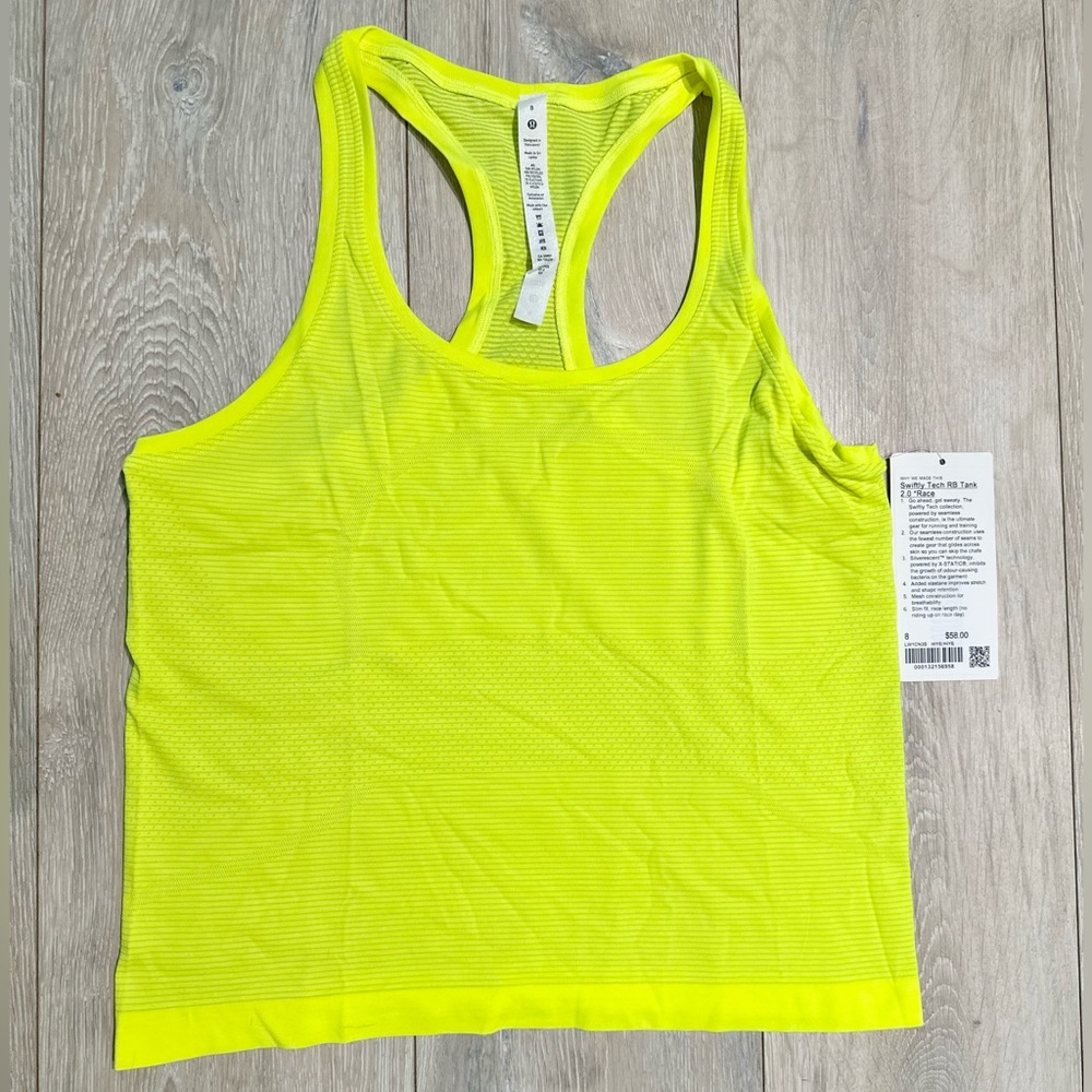 Lululemon Swiftly Tech RB Tank 2.0 - Size 8